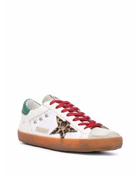 weiße Leder niedrige Sneakers mit Sternenmuster von Golden Goose