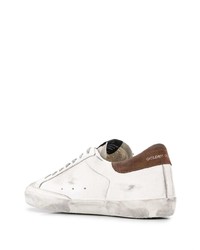 weiße Leder niedrige Sneakers mit Sternenmuster von Golden Goose