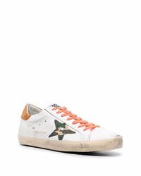 weiße Leder niedrige Sneakers mit Sternenmuster von Golden Goose