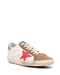 weiße Leder niedrige Sneakers mit Sternenmuster von Golden Goose