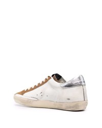 weiße Leder niedrige Sneakers mit Sternenmuster von Golden Goose