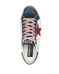 weiße Leder niedrige Sneakers mit Sternenmuster von Golden Goose