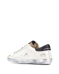 weiße Leder niedrige Sneakers mit Sternenmuster von Golden Goose