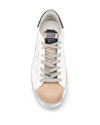 weiße Leder niedrige Sneakers mit Sternenmuster von Golden Goose