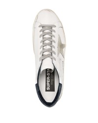 weiße Leder niedrige Sneakers mit Sternenmuster von Golden Goose