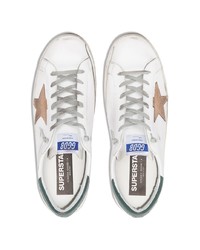 weiße Leder niedrige Sneakers mit Sternenmuster von Golden Goose