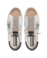 weiße Leder niedrige Sneakers mit Sternenmuster von Golden Goose