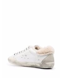 weiße Leder niedrige Sneakers mit Sternenmuster von Golden Goose