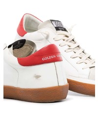 weiße Leder niedrige Sneakers mit Sternenmuster von Golden Goose