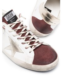 weiße Leder niedrige Sneakers mit Sternenmuster von Golden Goose