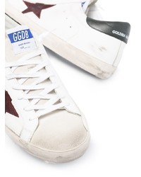 weiße Leder niedrige Sneakers mit Sternenmuster von Golden Goose