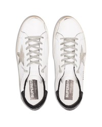 weiße Leder niedrige Sneakers mit Sternenmuster von Golden Goose