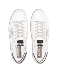 weiße Leder niedrige Sneakers mit Sternenmuster von Golden Goose