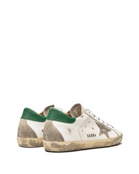 weiße Leder niedrige Sneakers mit Sternenmuster von Golden Goose