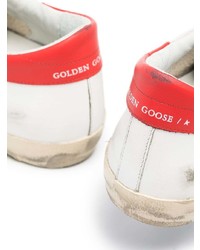 weiße Leder niedrige Sneakers mit Sternenmuster von Golden Goose