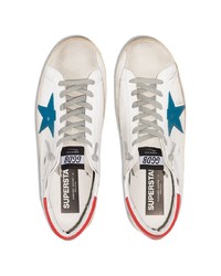 weiße Leder niedrige Sneakers mit Sternenmuster von Golden Goose