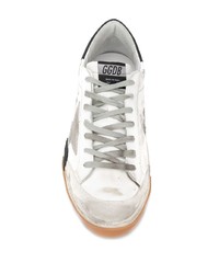 weiße Leder niedrige Sneakers mit Sternenmuster von Golden Goose