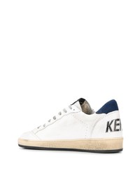 weiße Leder niedrige Sneakers mit Sternenmuster von Golden Goose