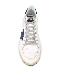 weiße Leder niedrige Sneakers mit Sternenmuster von Golden Goose