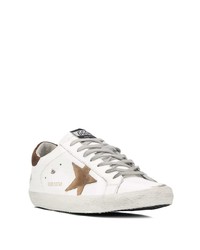 weiße Leder niedrige Sneakers mit Sternenmuster von Golden Goose