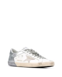 weiße Leder niedrige Sneakers mit Sternenmuster von Golden Goose