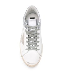 weiße Leder niedrige Sneakers mit Sternenmuster von Golden Goose