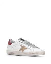 weiße Leder niedrige Sneakers mit Sternenmuster von Golden Goose