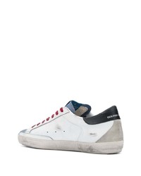 weiße Leder niedrige Sneakers mit Sternenmuster von Golden Goose