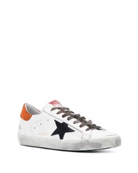 weiße Leder niedrige Sneakers mit Sternenmuster von Golden Goose