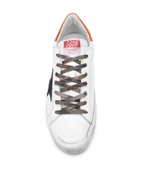 weiße Leder niedrige Sneakers mit Sternenmuster von Golden Goose