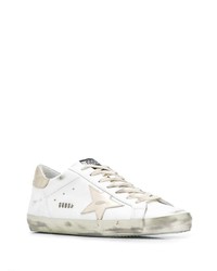 weiße Leder niedrige Sneakers mit Sternenmuster von Golden Goose