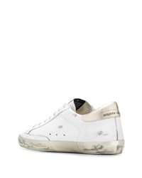 weiße Leder niedrige Sneakers mit Sternenmuster von Golden Goose