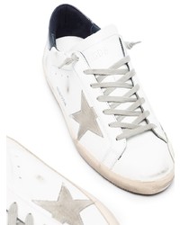 weiße Leder niedrige Sneakers mit Sternenmuster von Golden Goose