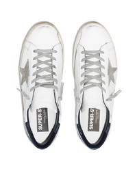 weiße Leder niedrige Sneakers mit Sternenmuster von Golden Goose