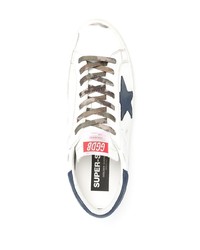 weiße Leder niedrige Sneakers mit Sternenmuster von Golden Goose