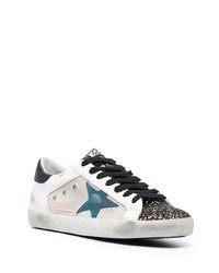 weiße Leder niedrige Sneakers mit Sternenmuster von Golden Goose