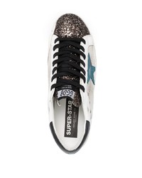 weiße Leder niedrige Sneakers mit Sternenmuster von Golden Goose