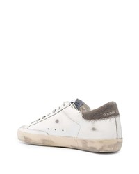 weiße Leder niedrige Sneakers mit Sternenmuster von Golden Goose