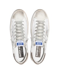 weiße Leder niedrige Sneakers mit Sternenmuster von Golden Goose