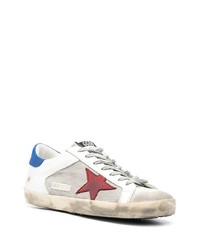 weiße Leder niedrige Sneakers mit Sternenmuster von Golden Goose