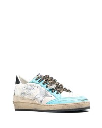 weiße Leder niedrige Sneakers mit Sternenmuster von Golden Goose