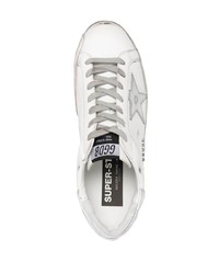 weiße Leder niedrige Sneakers mit Sternenmuster von Golden Goose