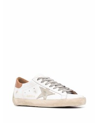 weiße Leder niedrige Sneakers mit Sternenmuster von Golden Goose