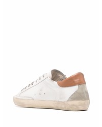 weiße Leder niedrige Sneakers mit Sternenmuster von Golden Goose