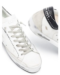 weiße Leder niedrige Sneakers mit Sternenmuster von Golden Goose