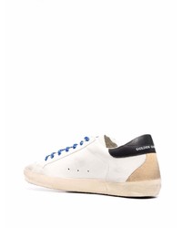 weiße Leder niedrige Sneakers mit Sternenmuster von Golden Goose