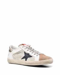 weiße Leder niedrige Sneakers mit Sternenmuster von Golden Goose