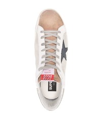 weiße Leder niedrige Sneakers mit Sternenmuster von Golden Goose