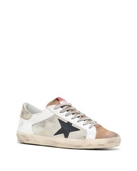 weiße Leder niedrige Sneakers mit Sternenmuster von Golden Goose