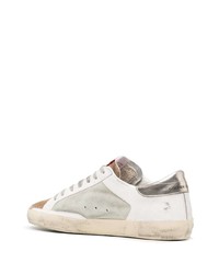 weiße Leder niedrige Sneakers mit Sternenmuster von Golden Goose